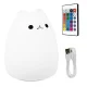 Bērnu Galda LED Nakts Lampa Gaismeklis ar Pulti USB RGB, Kaķis | Kids Bedside Table LED Lamp Night Light
