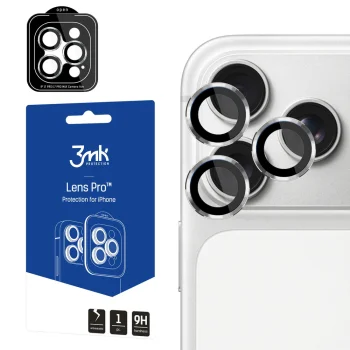 3mk Lens Protection Pro kameras aizsargstikls iPhone 17 Pro / 17 Pro Max, sudraba