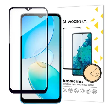 Aizsargstikls Wozinsky Full Glue priekš Infinix Hot 12i ar melnu rāmi