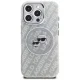 Karl Lagerfeld IML Glitter Karl & Choupette Heads Logo MagSafe vāciņš iPhone 16 Pro, pelēks