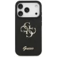 Guess Fixed Glitter Big 4G vāciņš iPhone 17 Pro / 18 Pro, melns