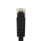 Orico PUG-C7B CAT7 10Gbps RJ45 plakanais tīkla kabelis 8m, Melns