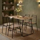 Ēdamistabas komplekts galds un 4 krēsli PARIS ModernHome lofta stilā