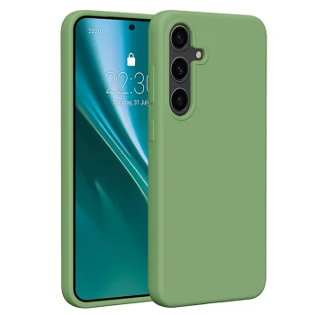 Etteri silikona vāciņš Samsung Galaxy S24 Plus telefoniem, gaiši zaļš