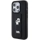 Karl Lagerfeld iPhone 15 Pro Max vāciņš Gripstand Saffiano Karl&Choupette, melns
