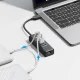 Orico PW3UR25-U3 USB centrmezgls (3x USB-A 3.0, 1x RJ45 2.5G), 0.15m, Melns