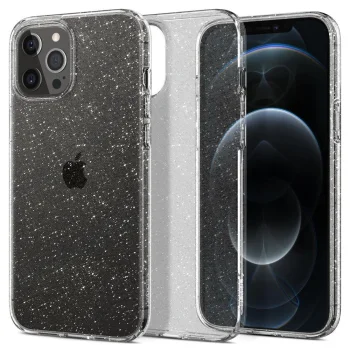Apple iPhone 12 / 12 Pro 6.1" Spigen Liquid Glitter Crystal TPU Case Cover, Transparent | Telefona Maciņš Vāks...