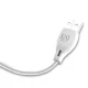 Dudao USB uz Lightning kabelis, 2.4A, 1m, Balts