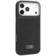 Audi GT Synthetic Leather vāciņš iPhone 17 Pro Max telefonam ar MagSafe, melns