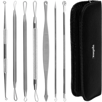 Instrumenti Karote UNO Vidal Loop Sejas Tīrīšanai, Melngalvju un Komedonu Noņemšanai, 7 gab. + Futrālis | Tools...