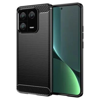 Xiaomi 13 Pro 1.8mm Carbon Fiber TPU Protective Case Cover, Black | Telefona Vāciņš Maciņš Apvalks Bamperis