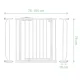 Nukido 718000 drošības vārtiņi bērniem, 75-105 cm, balti