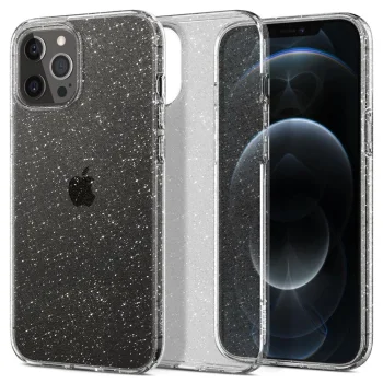 Apple iPhone 12 / 12 Pro 6.1" Spigen Liquid Glitter Crystal TPU Case Cover, Transparent | Telefona Maciņš Vāks...