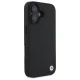 BMW Sign Leather Diamond Metal Logo MagSafe vāciņš priekš iPhone 16 6.1\", melns