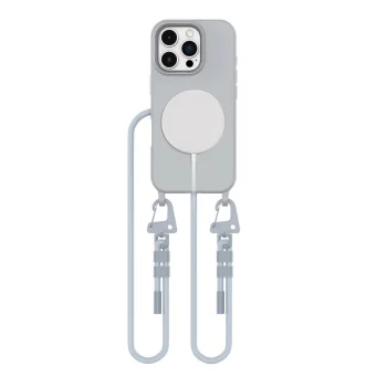Tech-Protect iPhone 16 Pro Max vāciņš MagNecklace MagSafe ar aukliņu, pelēks