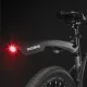 Velosipēda dubļusargs Rockbros DNB8001 ar sarkanu LED lukturi, melns