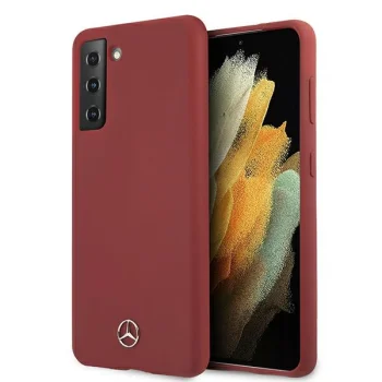 Mercedes Samsung Galaxy S21+ vāciņš Silicone Line, sarkans
