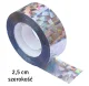 Atstarojoša putnu atbaidīšanas lente 2.5cm x 80m, sudraba