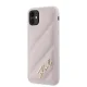 Karl Lagerfeld iPhone 11 / XR vāciņš Diagonal Quilted Script, rozā