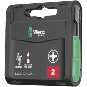 Wera Bit-Box 20 BTZ PH uzgaļu komplekts, PH 2 x 25 mm, 20 gab.
