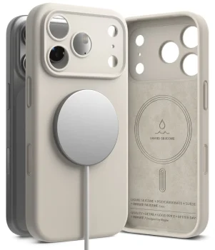 Ringke Silicone MagSafe vāciņš Apple iPhone 18 Pro Max, bēšs