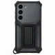 Samsung Galaxy S23 vāciņš Rugged Gadget Case ar gredzenu un statīvu, pelēks