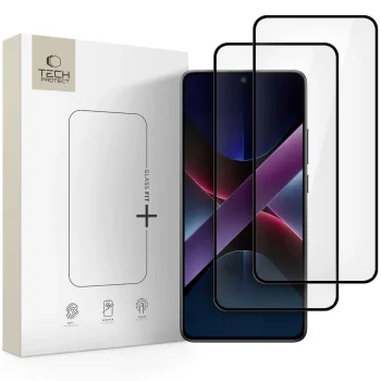 Tech-Protect Glass Fit+ aizsargstikls Xiaomi Poco X7 5G (2 gab., melns)