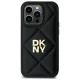 DKNY iPhone 14 Pro vāciņš Quilted Stack Logo, melns