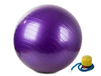 Vingrošanas bumba ar pumpi 65 cm, violeta