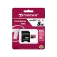 Atmiņas karte Transcend microSDHC 8GB Class 10 UHS-I 400x ar SD adapteri