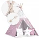 Nukido Bērnu Tipi Telts Vigvams ar Apgaismojumu, Rozā zvaigznes | Children Tent Tipi with Lights