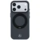 Mercedes Leather with Ring Stand MagSafe vāciņš iPhone 18 Pro / 17 Pro, tumši pelēks
