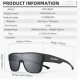 Rockbros SP304 polarizētas velo brilles, melnas