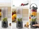 Pārnēsājams USB blenderis 500ml smūtijiem ar LED displeju, pelēks