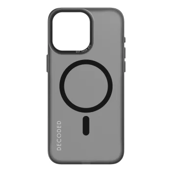 Decoded MagSafe caurspīdīgs vāciņš iPhone 15 Pro Max, pelēks/melns