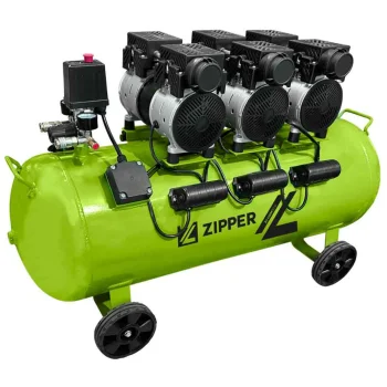 Bezeļļas klusais kompresors Zipper ZI-COM90SI, 90 l, 2250 W, 8 bar
