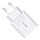 Tech-Protect C30W tīkla lādētājs USB-C PD 30W / USB-A QC 3.0, balts