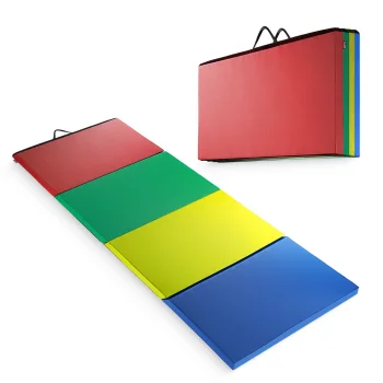 4FIZJO saliekamais vingrošanas paklājs XL 240×120×5 cm, daudzkrāsains