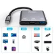 USB centrmezgls Wozinsky WHCH-01 USB-C PD 100W HDMI 4K@30Hz USB-A 10 Gb/s, pelēks