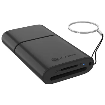 Icy Box IB-CR204-CU3 2-in-1 USB-C un USB-A atmiņas karšu lasītājs Melns