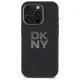 DKNY Liquid Silicone Metal Logo vāciņš iPhone 16 Pro, Black