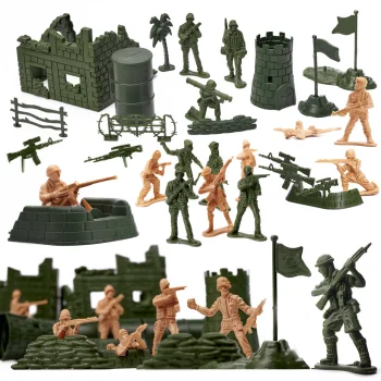 Militārās bāzes un karavīru figūriņu rotaļu komplekts, 114 gab.