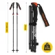 Saliekamās trekinga un nūjošanas nūjas PRO+ MOUNTAIN GOAT, 110-130 cm, oranžas