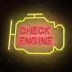 Neolia NNE21 CHECK ENGINE Plexi LED neons, dzelteni sarkans