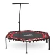 Neo-Sport Fitness Batuts ar Rokturi, 127 cm, Sešstūra, Sarkans