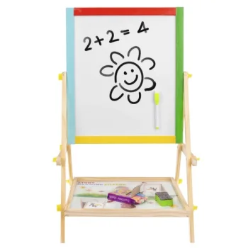 Bērnu Divpusēja Magnētiskā Zīmēšanas Tāfele ar Piederumiem, 65cm | Children's Double-sided Drawing Board