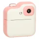 Rozā bērnu momentlēcienu fotokamera ar termisko printeri un 32GB karti