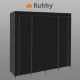 Ruhhy saliekams auduma skapis 170x170 cm, melns