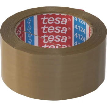 Iepakošanas līmlente Tesa 04124, 66 m x 50 mm, PVC, brūna
