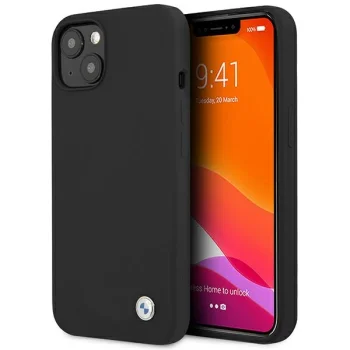 BMW iPhone 13 mini vāciņš Silicone Signature, melns